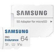 تصویر کارت حافظه microSDXC سامسونگ مدل PRO Endurance کلاس 10 استاندارد UHS-I U1 سرعت 80MBps ظرفیت 64 گیگابایت 