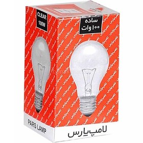 تصویر لامپ ۱۰۰وات رشته ای پارس شهاب E27 Lampe 100W