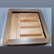 تصویر جعبه چوبی قاشق و چنگال Wooden box