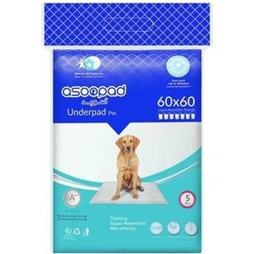 تصویر پد بهداشتی حیوانات آسوپد مدل 60x90 AsooPad Training Underpad For Pets 60x90