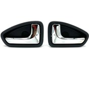 تصویر دستگیره درب بازکن داخل پراید 131 آبکاری استیل مشکی 