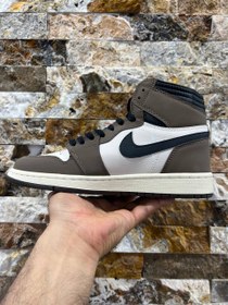 تصویر ترویس اسکات موکا – Travis Scott x Air Jordan 1 Retro High OG ‘Mocha’ 