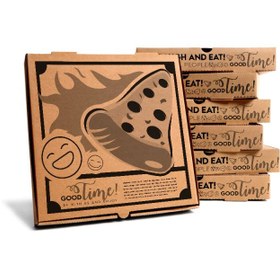 تصویر جعبه پیتزا 34 مقوای دوبلکس – تک رنگ 