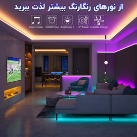 تصویر ریسه ال ای دی مدل RGB طول 5 متر 