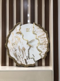 تصویر ساعت دفرمه رزینی دیواری سایز۶۰ - بنفش / ۴۰ Resin Wall clock