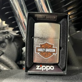تصویر فندک زیپو هارلی دویدسون نقره ایی litter zippo Harley Davidson silver 