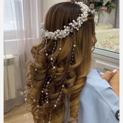 تصویر ریسه و حلقه دور مو مرواریدی رنگبندی قابل اجرا 