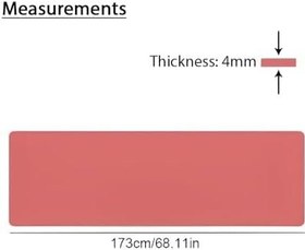 تصویر تشک یوگا TPE با ضخامت 6 میلی‌متر HEXAR 61x183 سانتی‌متر برای ورزش بدون لغزش و حمایت از زانو برای مردان و زنان، تشک تمرینی برای یوگا، پیلاتس و ورزش روی زمین 