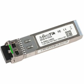 تصویر مبدل فیبر نوری میکروتیک S-55DLC80D Mikrotik S-55DLC80D SFP 1.25G Media Converter