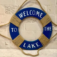 تصویر حلقه نجات چوبی پناه دریا 