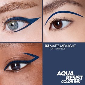 تصویر خط چشم ضد آب 24 ساعته میکاپ فور اور _ رنگ سورمه ای MAKE UP FOR EVER AQUA RESIST COLOR INK 24HR WATERPROOF