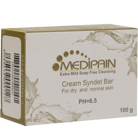 تصویر پن درماتولوژیک کرم دار( پوست‌ خشک) مدیپین 100 گرم Medipain Cram Syndet Bar for Dry and Normal Skin 100 g