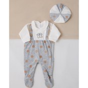 تصویر سرهمی مخمل جورابدار با کلاه نوزادی طرح خرگوش دانالو Danaloo 