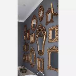 تصویر آینه دکوراتیو مجموعه 20عددی همراه دو عدد شمعدان 