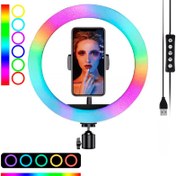 تصویر رینگ لایت آر جی بی MJ26 RGB RING LIGHT 