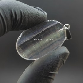 تصویر گردنبند سنگ فلوریت رنگین کمان (کدA766) 