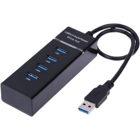 تصویر هاب 4 پورت USB 3.0 وریتی مدل H402 مشکی 