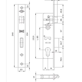 تصویر قفل درب کالی مدل KALE ترکیه 
