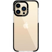 تصویر قاب ضد ضربه آیفون وینا - با عکس پولارویدی دلخواه! - IPHONE 13 PRO MAX / دور قاب مشکی ، پشت قاب بیرنگ 