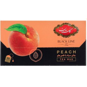 تصویر چای سیاه کیسه ای گلستان با طعم هلو بسته 25 عددی ا Golestan Black Tea Peach Pack Of 25 Golestan Black Tea Peach Pack Of 25
