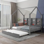 تصویر تخت مونته سوری کلبه شلف دار طرح دلجو 