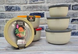 تصویر ظروف نگهداری و حمل غذا سه تیکه کاپریس 