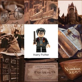 تصویر تابلو سه بعدی لگو مینی فیگور هری پاتر | Harry Potter Lego Frame 