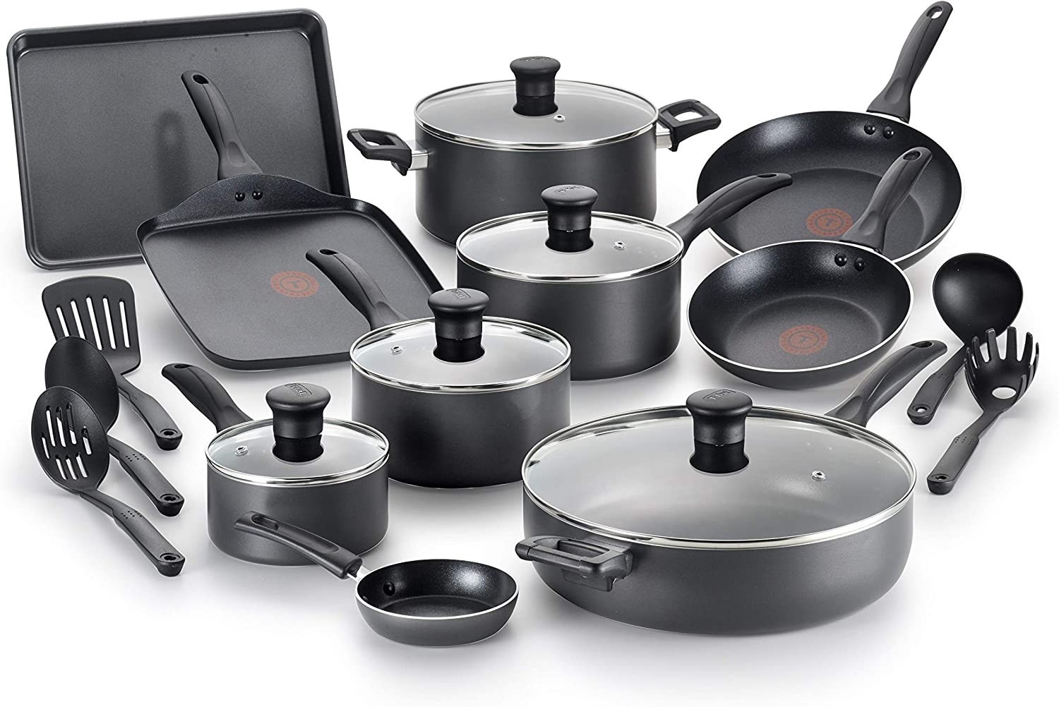 CAROTE 15pcs Pots and Pans Set, Nonstick Induction Kitchen RV Cookware Set  with Removable Handle, Dishwasher/Oven Safe