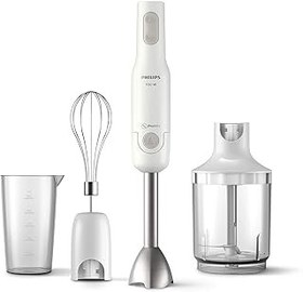 تصویر مجموعه روزانه Philips Handblender - 700W ، شامل Beaker + XL Chopper + Whisk ، White - HR2545/01 PHILIPS Handblender Daily Collection - 700W, Includes Beaker + XL Chopper + Whisk, White - HR2545/01