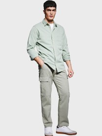 تصویر شلوار کتان مردانه مدل کارگو برند Defacto Man Cargo Fit Trousers