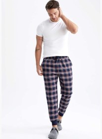 تصویر شلوار خانگی بافت‌دار مردانه با فیت معمولی برند Defacto Man Regular Fit Homewear Woven Bottoms