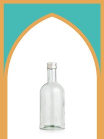 تصویر بطری شیشه‌ای فریال شفاف با درب فلزی | 500 سی‌سی | بسته 32 تایی 