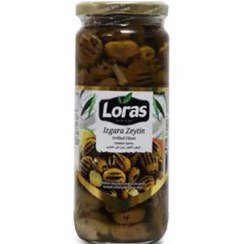 تصویر زیتون سبز کبابی بدون هسته لوراس Loras 