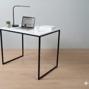 تصویر میز تحریر مینیمال ۹۰ سانتی کارسازه | مدل پایه‌ فلزی، ایده‌آل برای فضاهای کوچک 