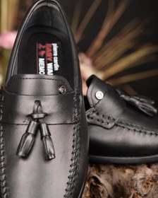 تصویر خرید اینترنتی کالج مردانه سیاه پیر کاردین Pierre Cardin - 584106 - STONE Erkek Cilt Hakiki Deri Loafer Günlük Ayakkabı Sağlamlık&Şıklığı Bir Arada Sunan Özel Seri Tarz Model