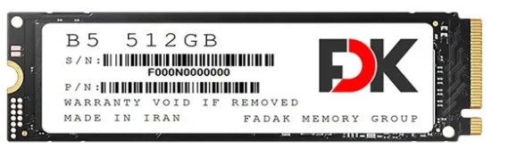 تصویر حافظه SSD اینترنال 512 گیگابایت FDK مدل B5 SERIES NVMe M.2 