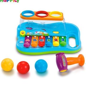 تصویر بلز چکشی موزیکال هولی تویز مدل Huile Toys 856 ا Huile toys 856 Musical hammer bells Huile toys 856 Musical hammer bells