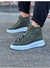 تصویر بوت پوتین سبز مردانه WG03 نیمه مچ دست گالن Wagoon 