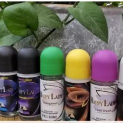 تصویر مام رولی ضد تعریق هپی لیدی فقط زرد و صورتی موجوده 