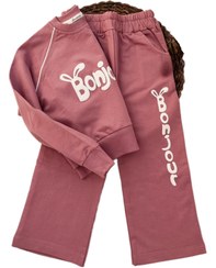 تصویر دو تیکه بلوز و‌شلوار دخترانه - صورتی / ۳ 