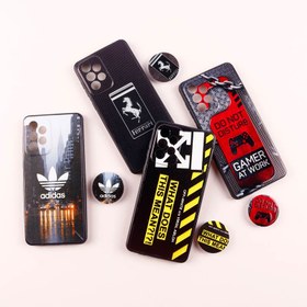 تصویر قاب فانتزی طرحدار پسرانه محافظ لنزدار + پاپ سوکت Samsung Galaxy A73 سری R Samsung Galaxy A73 Pop socket Cover Case