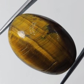 تصویر نگین سنگ چشم ببر یا tigers eye معدنی 