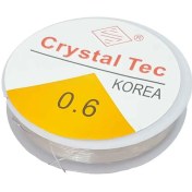 تصویر کش دستبند نامریی 10 یاردی مدل کریستال تک Crystal Tec سایز 0.6 Clear Elastic Beading Stretch Thread 0.6