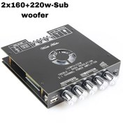 تصویر ماژول آمپلی فایر H2x160w / 4x60w و220wساب ووفر بلوتوث اورجینال 