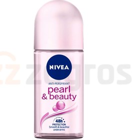 تصویر مام رول دئودورانت زنانه نیوا پرل اند بیوتی 48 ساعته حجم  میل ا Nivea pearl and beauty 48h deodorant for women 50ml Nivea pearl and beauty 48h deodorant for women 50ml