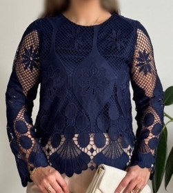 تصویر سرمه کالکشن - شومیز دانتل صحرا 