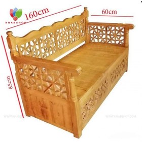 تصویر تخت سنتی چوبی 60*160کد 234 