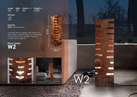 تصویر چراغ ایستاده چوبی مسینا W2 Messina Standing lamp W2