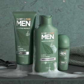 تصویر شامپو مو و بدن مردانه سنسیتیو پروتکت نورث فورمن North for Men Sensitive Protect Hair & Body Wash 