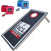 تصویر برد کورن هول مشکی همراه ۸ عدد بالشتک 